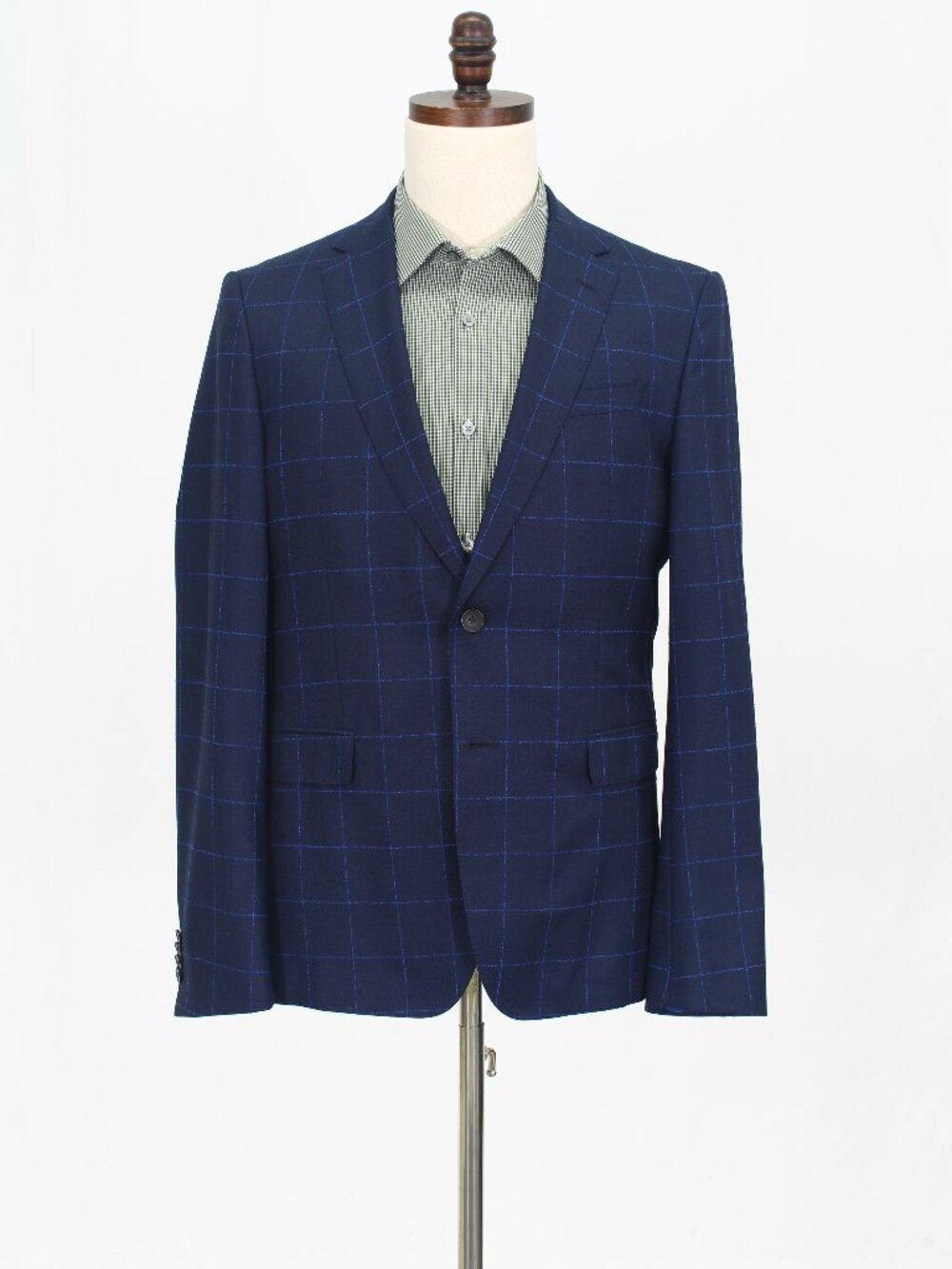 Hugo Boss 40L Navy Blazer Sport Coat Jacket 2-Button Check W716